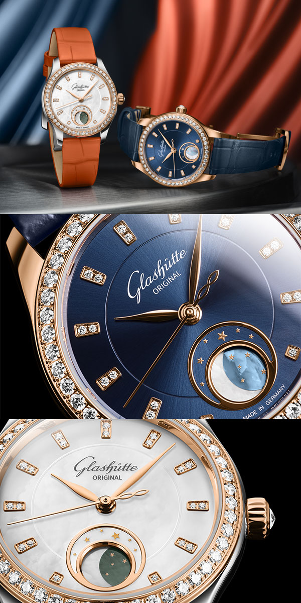 GLASHÜTTE ORIGINAL(グラスヒュッテ・オリジナル) 2025新作 現代女性の多才さと強さにインスパイアされた新作。グラスヒュッテ・オリジナル「セレナーデ・ルナ」
