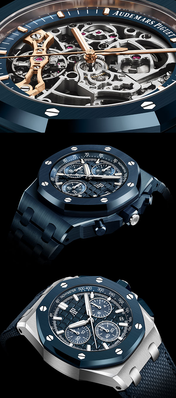AUDEMARS PIGUET(オーデマ ピゲ) 2025新作 ジュウ渓谷の空をイメージした革新的なセラミックカラーが登場。オーデマ ピゲ「ロイヤル オーク ダブル バランスホイール オープンワーク」「ロイヤル オーク オフショア クロノグラフ」