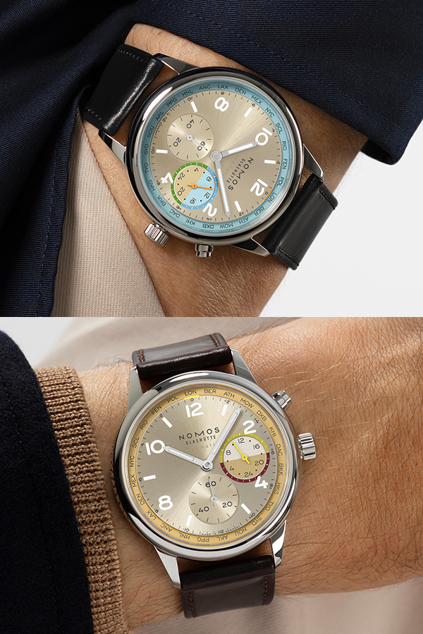 NOMOS Glashütte(ノモス グラスヒュッテ) 2025新作 眺めの良いルート－美しい回り道をするための世界時間。ノモス グラスヒュッテ「クラブスポーツ ネオマティック ワールドタイマー Roam（ローム）＆ Reverie（レヴェリー）」
