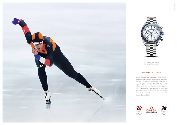 OMEGA(オメガ) オフィシャルタイムキーパーのオメガがミラノ・コルティナ 2026 広告キャンペーンを発表
