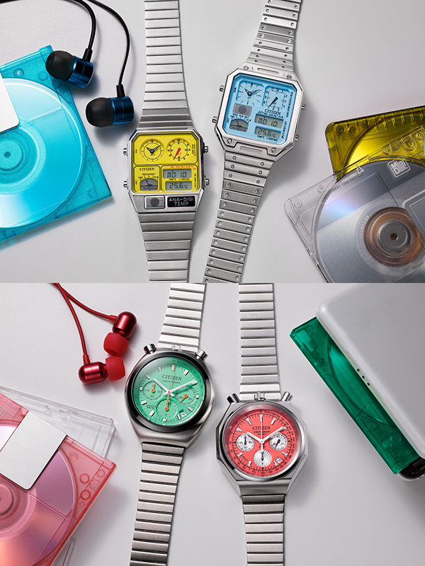 CITIZEN(シチズン) 2026新作 「シチズンコレクション」、レトロフューチャーなデザインが人気のレコードレーベルからポップなカラーの限定モデルが登場!!