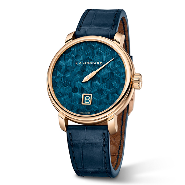 CHOPARD(ショパール) 2026新作 芸術的クラフツマンシップによって更なる高みへと昇華する、マニュファクチュールが誇る至宝のコンプリケーション：8日間のパワーリザーブを備えるジャンピングアワー。ショパール「L.U.C クアトロ スピリット 25 ‐ ストロー マルケトリー エディション」