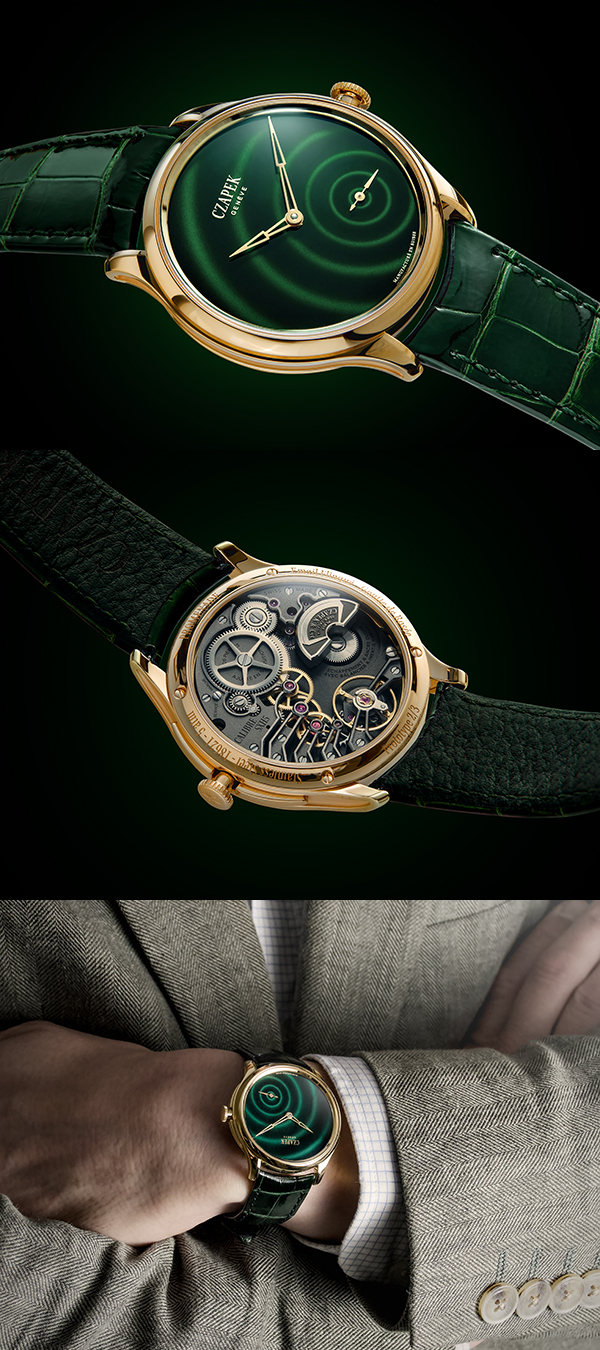 CZAPEK(チャペック) 2026新作 一滴ずつ、朝露をとらえるグリーンエナメル。チャペック「プロムナード グット・ドゥ・ロゼ」