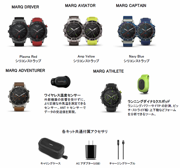 GARMIN MARQ(ガーミン マーク) ガーミン最高峰コレクションより、日本未発売のカラーストラップや、センサーを付属した「MARQ 2020 Holiday Limited Kit」を数量限定で発売