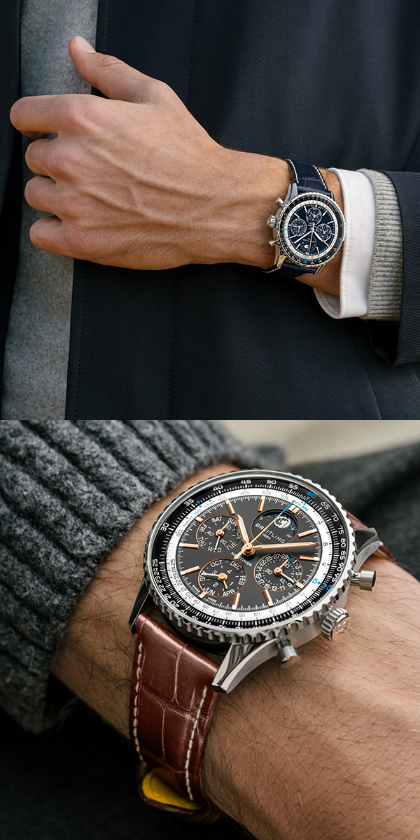 BREITLING(ブライトリング) 2026新作 高高度から着想を得た2つのナビタイマー パーペチュアルカレンダー クロノグラフが登場。ブライトリング「ナビタイマー B19 クロノグラフ 43 パーペチュアルカレンダー」