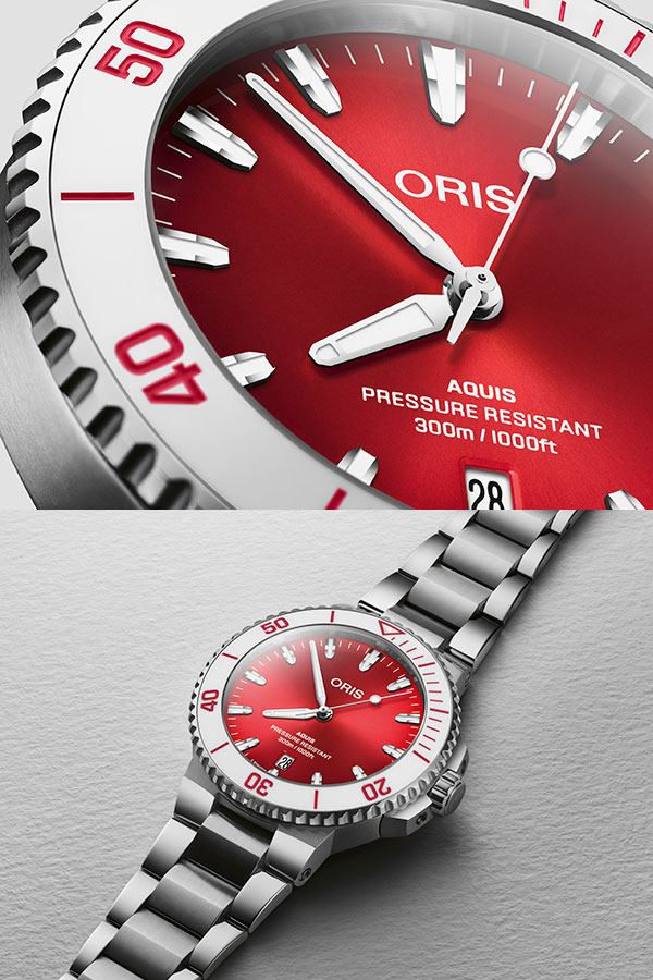 ORIS(オリス) 2024新作 新世代アクイスにウォーターメロンカラーの新モデルが登場。オリス「アクイスデイト」
