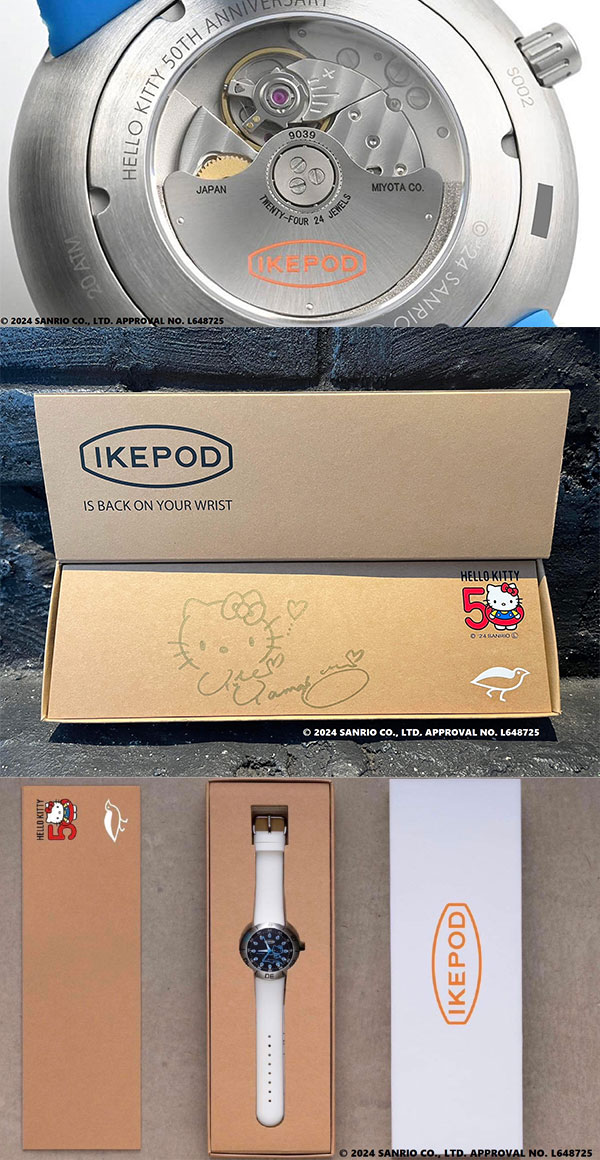 IKEPOD(アイクポッド) 2024新作 ハローキティの生誕50周年記念した限定モデル。アイクポッド「リップル オブ キティ」