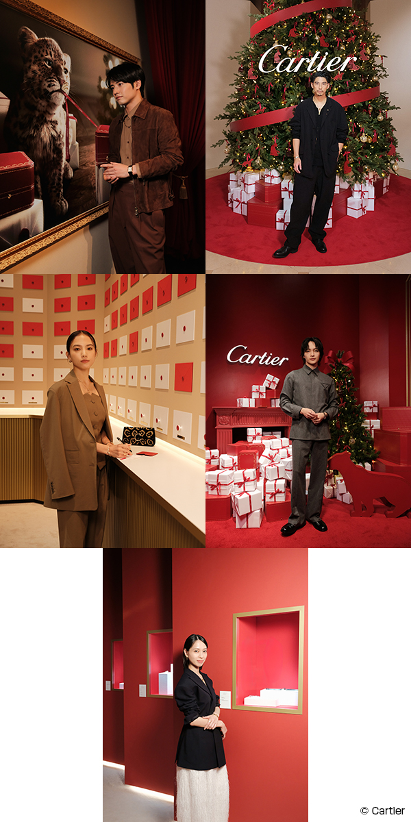 Cartier(カルティエ) カルティエ ホリデーポップアップ「THE ART OF GIFTING」が、2025年12月12日(金)、銀座にオープン。オープンを祝してフレンズ オブ メゾンが来場。