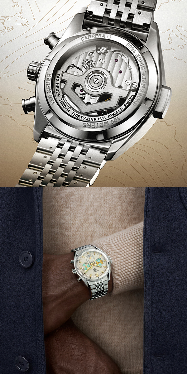TAG Heuer(タグ・ホイヤー) 2026新作 タグ・ホイヤーの新たな航海の始まり、「タグ・ホイヤー カレラ クロノグラフ シーファーラー」。クラシックなセーリングウォッチの復活により海洋の歴史を継承