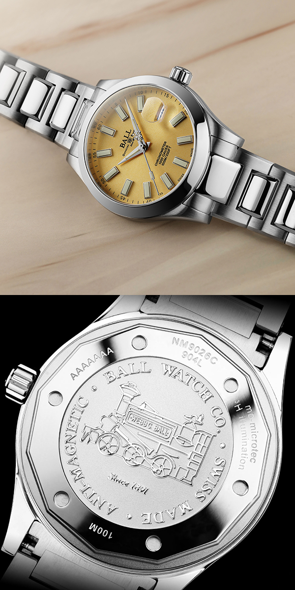 BALL WATCH(ボール ウォッチ) 2026新作 確かな精度と信頼性を礎に、落ち着いた華やかさを纏う。ボール ウォッチ「エンジニア III マーベライト クロノメーター 40」にゴールドカラー文字盤が新登場