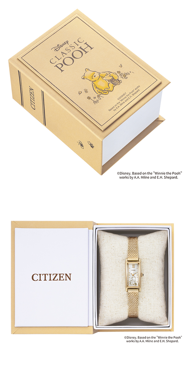 CITIZEN(シチズン) 2026新作 「シチズン Kii:」人気のスクエアモデルから、「くまのプーさん」原作デビュー100周年を記念した限定モデルが登場 