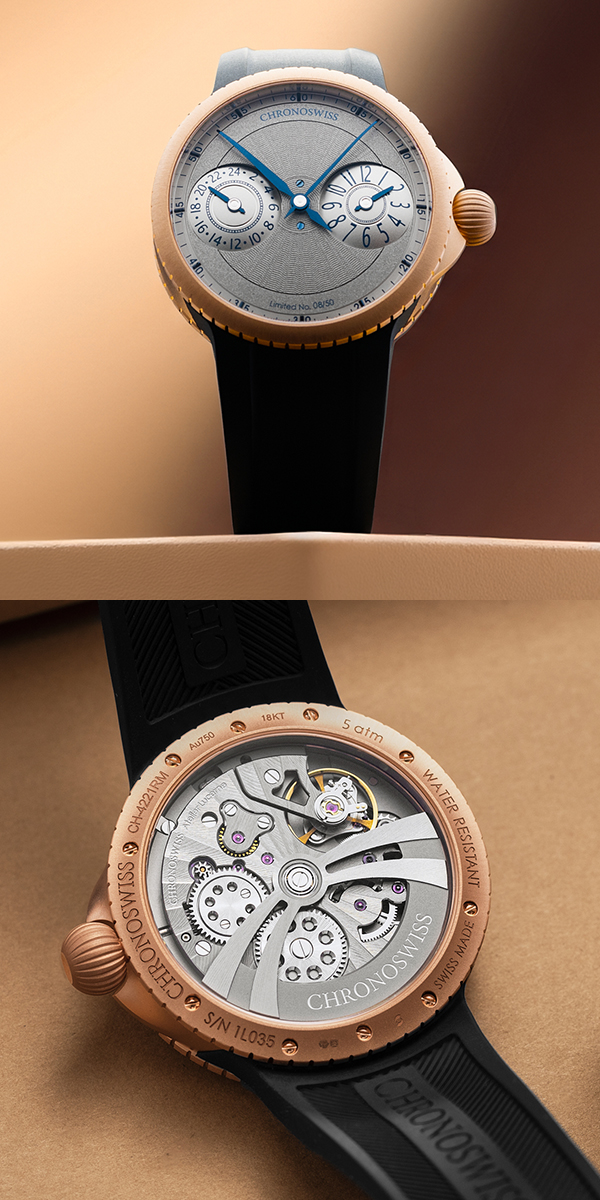 CHRONOSWISS(クロノスイス) 2026新作 クロノスイス「パルス GMT フロステッド ギョーシェ ゴールド」