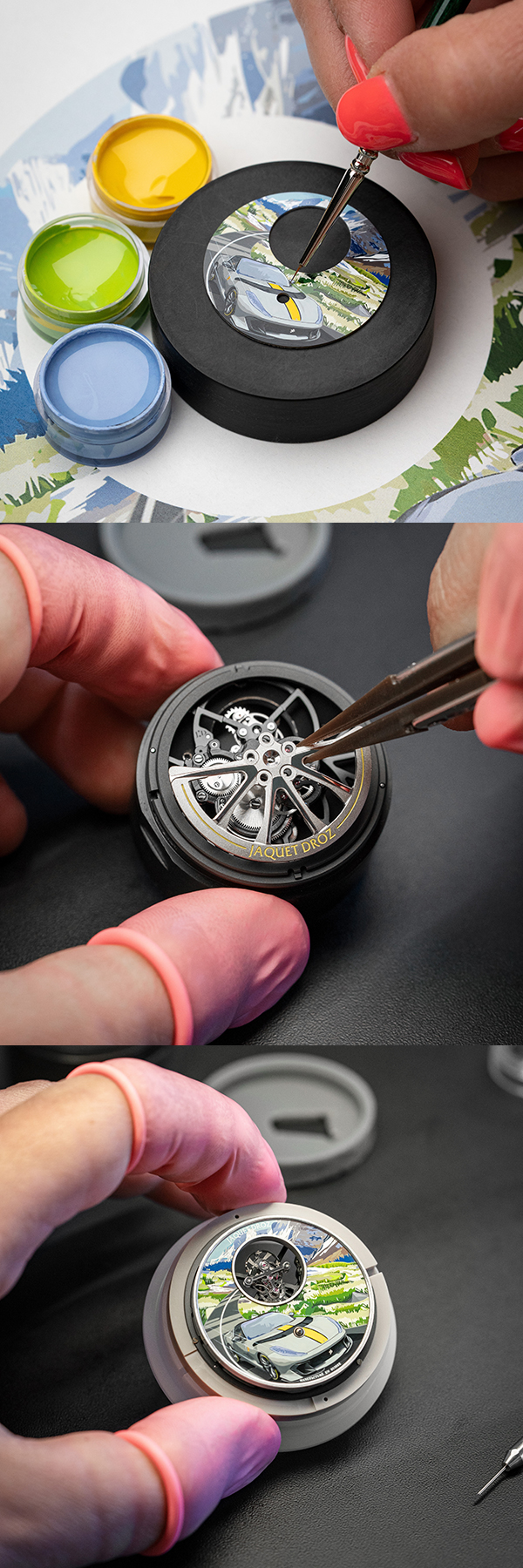 JAQUET DROZ(ジャケ・ドロー) V12時計製造のシンフォニー。ジャケ・ドローのユニークピース「トゥールビヨン プラズマセラミック - オーバーアルプ峠」