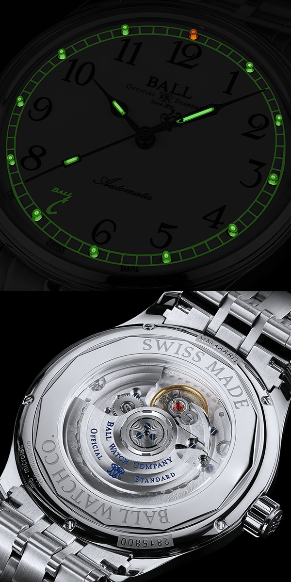 BALL WATCH(ボール ウォッチ) 2026新作 「アメリカ鉄道時計」の伝統を現代の腕元へ。クラシカルな意匠と独創的な自発光技術を融合した、ボール ウォッチ「トレインマスター スタンダードタイム 2」