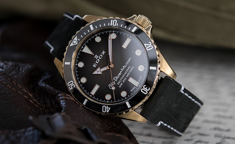 2020新作 ヴィンテージルックなミリタリーウォッチ。エドックス「スカイダイバー ミリタリー リミテッドエディション」