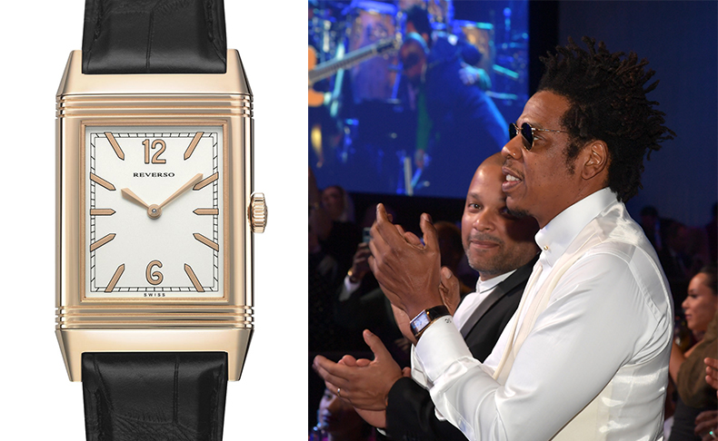 ジェイ・Zが第62回グラミー賞 プレ・グラミーガラパーティーにて、ジャガー・ルクルトの「レベルソ・ウルトラスリム・トリビュート・トゥ 1931」を着用