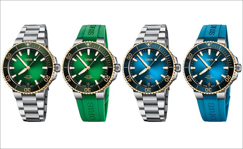 2022新作 外縁に無垢の18金をセットした、オリス「アクイスデイト キャリバー400 41.5mm バイカラー」