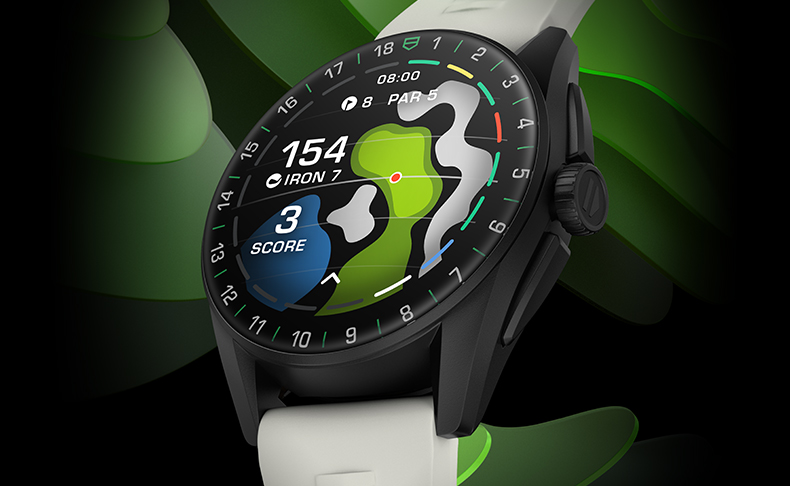 2023新作 気を散らすことなくゴルフだけに集中できる、新しいアルゴリズムを採用した42mmモデル。「タグ・ホイヤー コネクテッド キャリバー E4 ゴルフエディション」