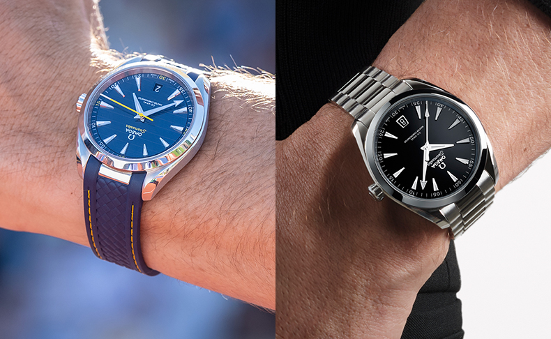 2024新作 スポーティな“ブルー＆イエロー”とクラシックな“黒”。オメガから新しい2つの「シーマスター アクアテラ」が登場
