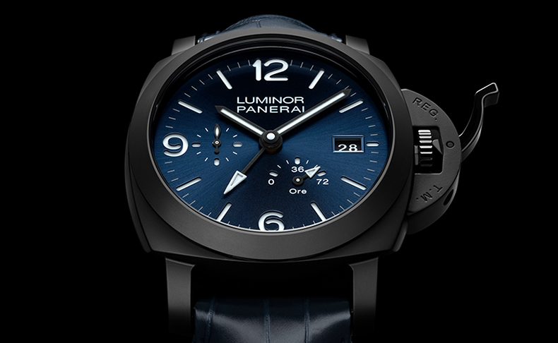 2025新作 新しい「ルミノール GMT パワーリザーブ チェラミカ PAM01574」とともに2025年もパネライがミラノサローネの公式タイムキーパーとして登場