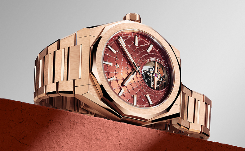 2025新作 「デファイ スカイライン」が新たな高みへ。ゼニスの歴史あるマニュファクチュールに着想を得た印象的なローズゴールド製トゥールビヨン搭載モデルが登場。ゼニス「デファイ スカイライン トゥールビヨン」