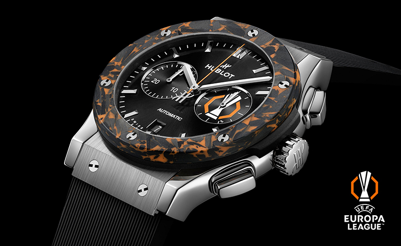 2026新作 ウブロ「クラシック・フュージョン クロノグラフ UEFA ヨーロッパリーグ チタニウム カーボン」