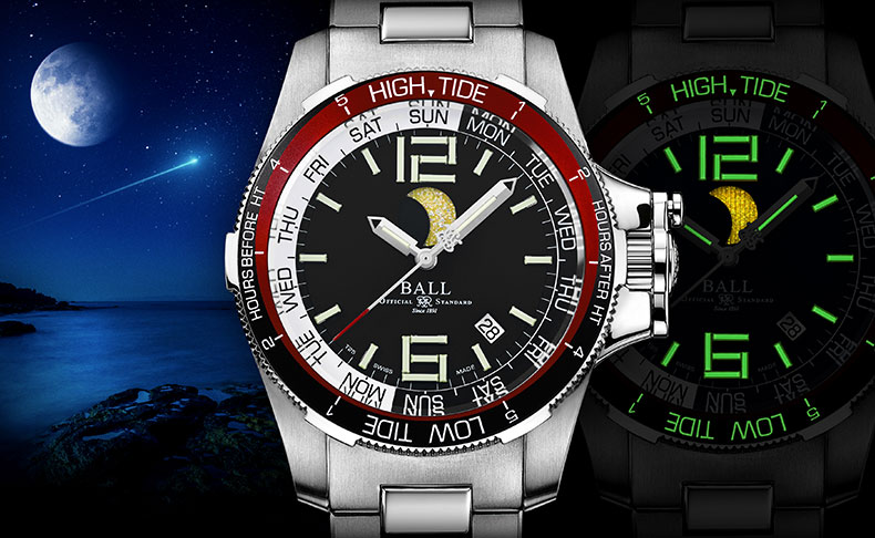 「ムーンフェイズ(月齢)」と「タイドグラフ(潮汐)」表示を兼ね備えたアウトドア・ウォッチ「ムーンナビゲーター」