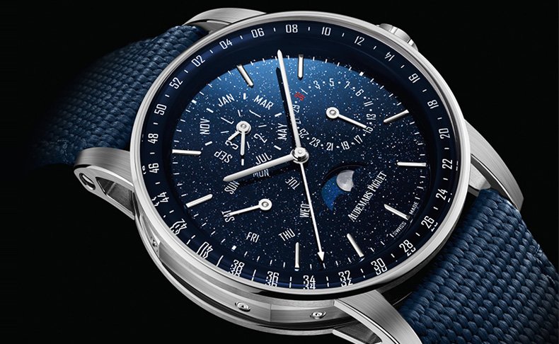 2022新作 星空を思わせるアヴェンチュリンダイヤルと最高級のパーペチュアルカレンダーを搭載。オーデマ ピゲ「CODE 11.59 バイ オーデマ ピゲ パーペチュアルカレンダー」