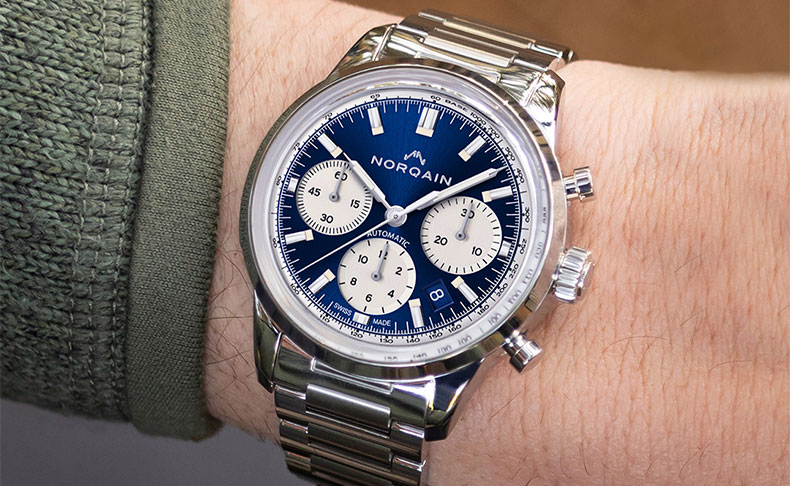 2022新作 ヴィーガン認定ストラップも選べる、ベストセラーモデルの40mmサイズ。ノルケイン「フリーダム 60 クロノ」