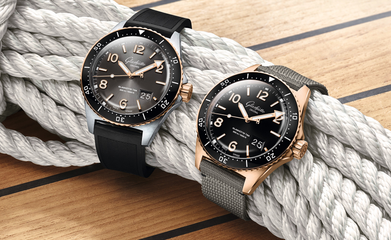 2020新作 洗練された素材と印象的な新色の組み合わせ。グラスヒュッテ・オリジナル「SeaQ パノラマデイト」