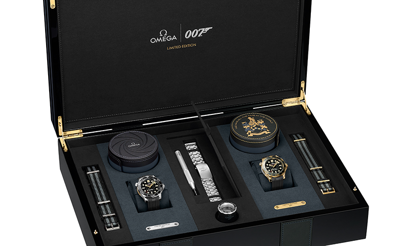 ジェームズ・ボンド愛用のグローブトロッター製スペシャルスーツケースに入ったアイコニックなタイムピースの限定セット「シーマスター ダイバー300M ジェームズ・ボンド リミテッド エディション セット」
