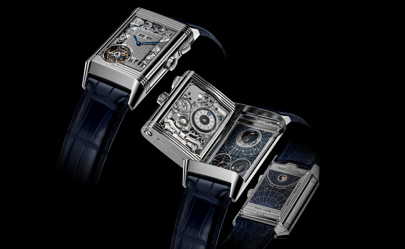 2021新作 4つのダイヤルで無限を解き放つ。革新的な新しい天文表示を組み合わせた、ジャガー・ルクルト「レベルソ ハイブリス・メカニカ キャリバー185」