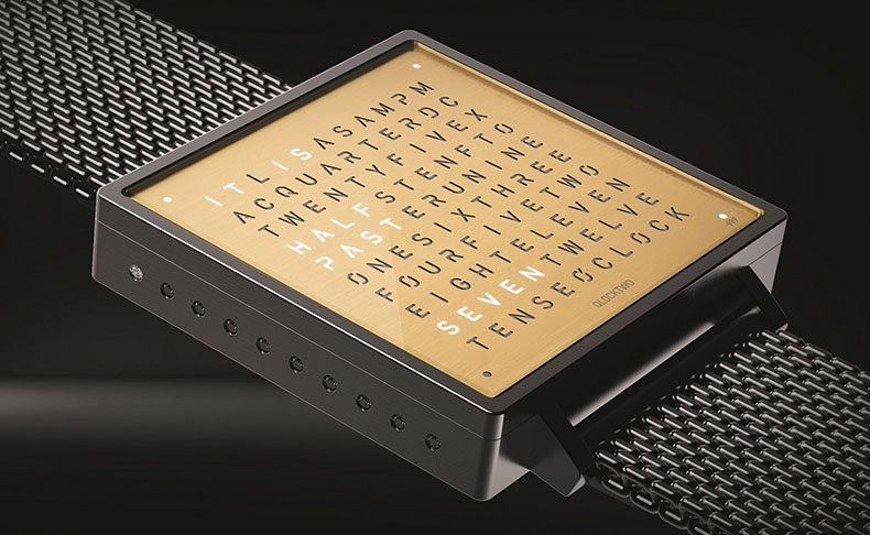 ムーンフェイズや24Kゴールド文字盤を採用した、10本限定ブランド設立10周年記念モデル「QLOCKTWO W39」
