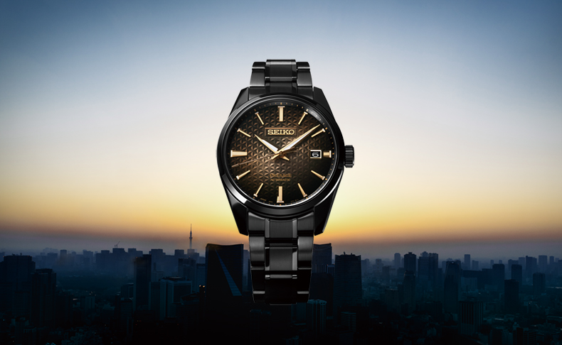 2021新作 セイコー創業140周年記念限定モデル。夜明けの情景「暁」をイメージした、＜セイコー プレザージュ＞ Sharp Edged Series