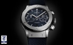 2026新作 サッカー日本代表オフィシャルウォッチ。ウブロ「クラシック・フュージョン クロノグラフ チタニウム ブルー ヴィクトリー」