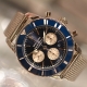 ブルー×シルバーが爽やかな スーパーオーシャン ヘリテージ B01 クロノグラフ 44 AB0162161C1A1【在庫あり】