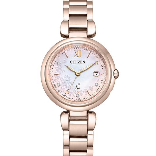 シチズン クロスシー mizu コレクション エコ・ドライブ電波時計 ティタニア ハッピーフライト SAKURA 限定モデル（ES9467-89N）