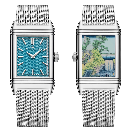 レベルソ・トリビュート・エナメル・葛飾北斎 諸国瀧巡り - 東都葵ケ岡の滝（Reverso Tribute Enamel Hokusai - The Waterfall at Aoigaoka）