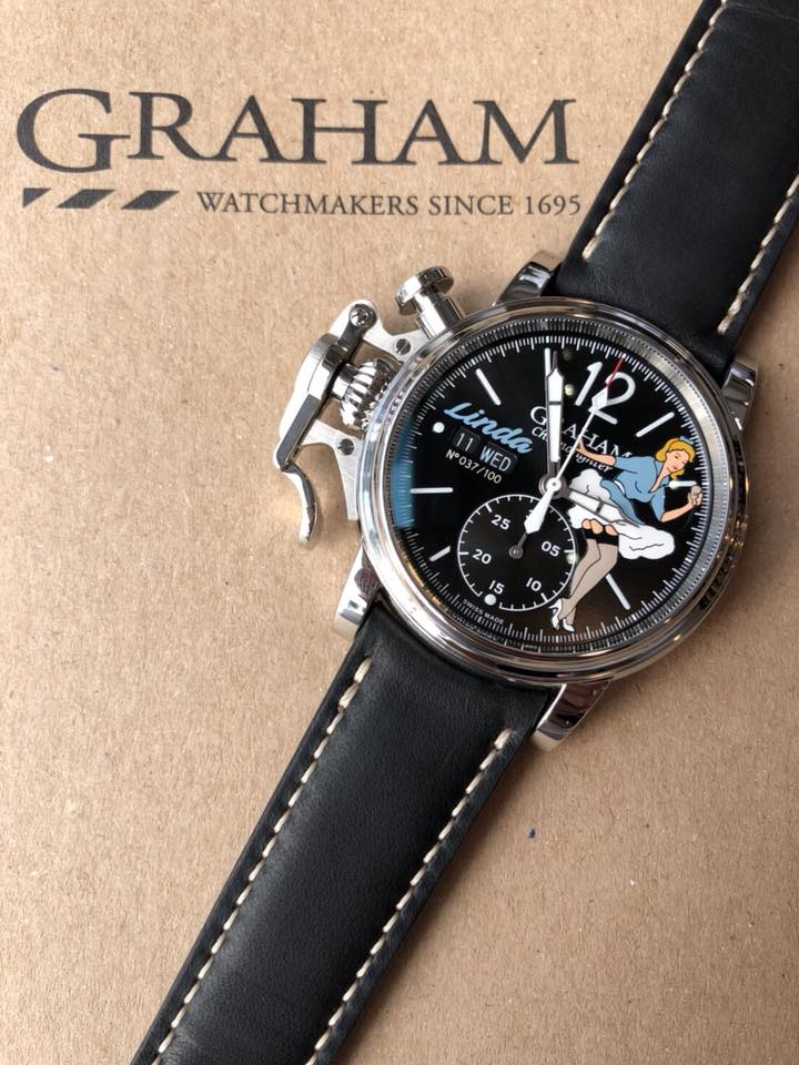 GRAHAM （グラハム） Chronofighter （クロノファイター） Vintage NoseArt（ビンテージ ノーズアート） 『 Linda 』