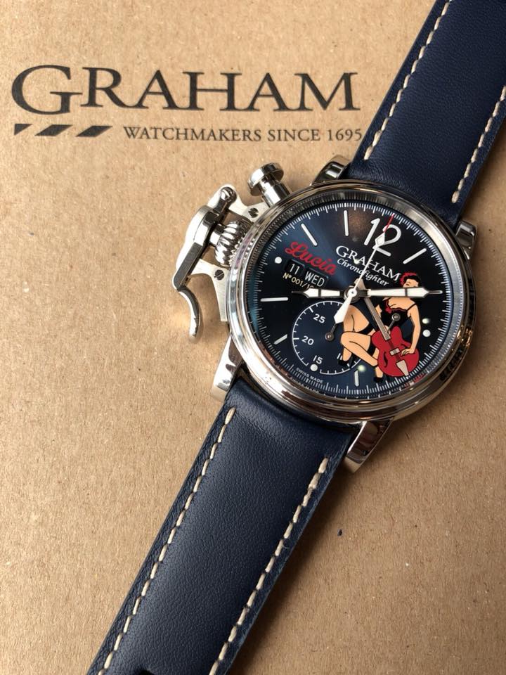 GRAHAM （グラハム） Chronofighter （クロノファイター） Vintage NoseArt（ビンテージ ノーズアート） 『 Lucia 』