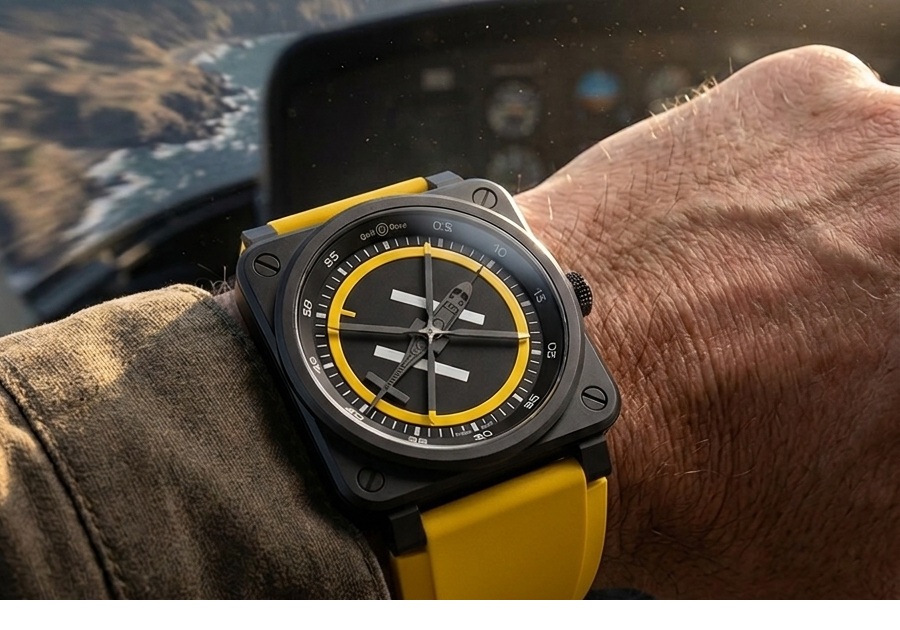  【世界限定500本】Bell&amp;Ross 2026年新作「BR-03 ヘリパッド」を徹底解説！ヘリの離着陸を腕元に再現した異色作の魅力とは？【BR03A-HE-CE/SRB】