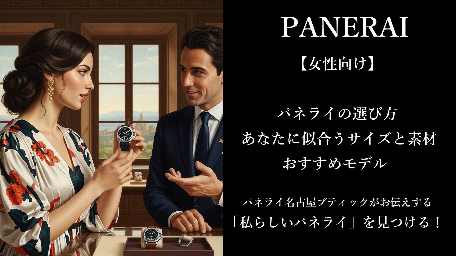  【女性向け】パネライの選び方！あなたに似合うサイズと素材、おすすめモデル ～パネライ名古屋ブティックがお伝えする「私らしいパネライ」を見つける！～