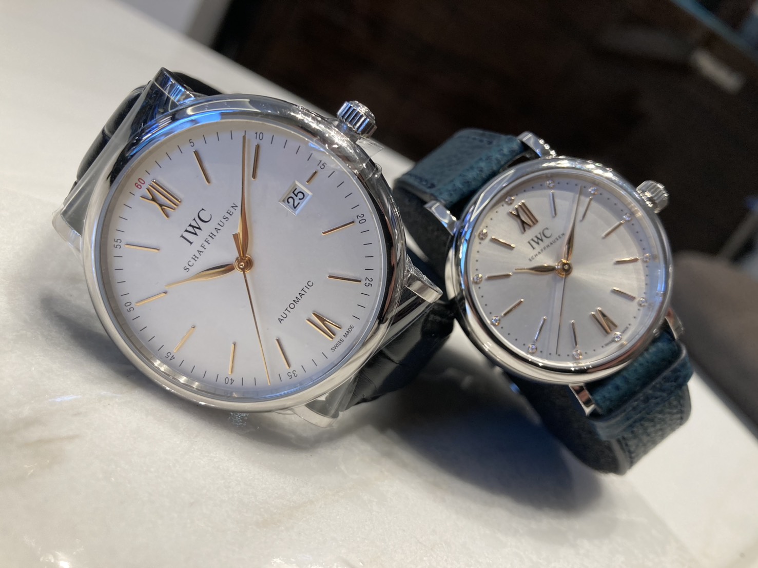 【IWC】二人の時間を刻む、IWCペアウォッチ_　ポートフィノ・オートマティック 40㎜ / 34㎜_IW356517 / IW357411