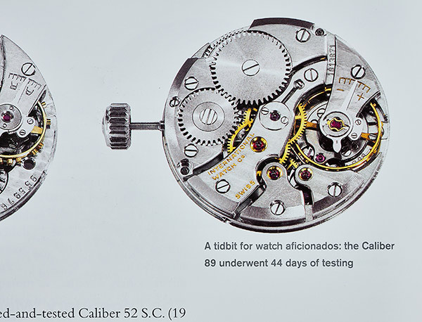 IWCの技術責任者アルバート・ペラトン設計による手巻き式ムーブメント、Cal.89